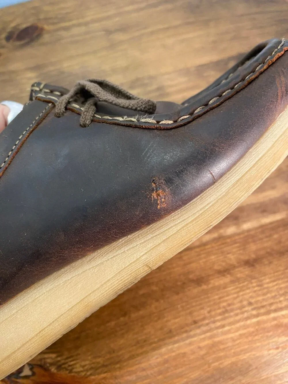 Clarks Brown Leather Wallabee Style Lace Up Shoes - Women's Size 8M